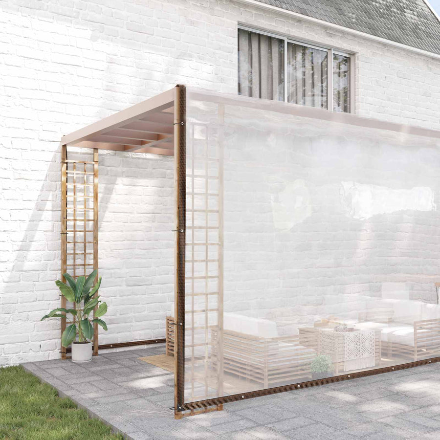 Zeil met Oogjes Doorzichtig 10 x 10 m Polyetheen