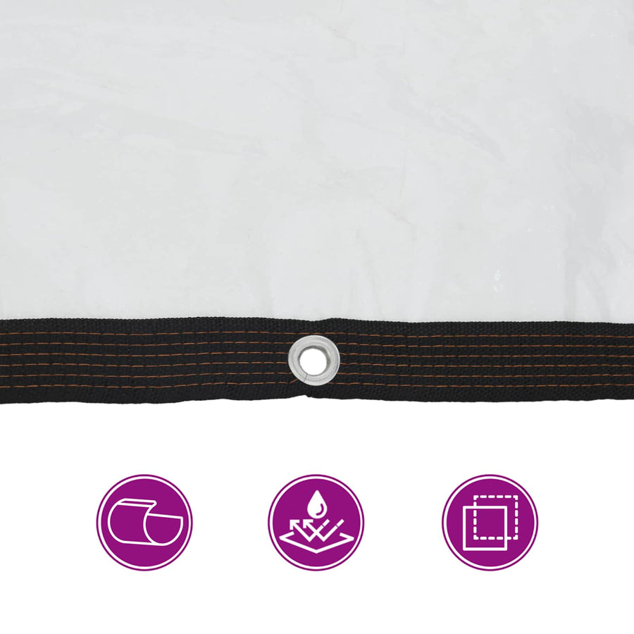 Zeil met Oogjes Doorzichtig 12 x 12 m Polyetheen