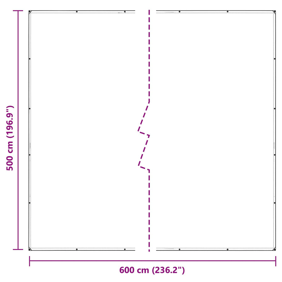 Zeil met Oogjes Doorzichtig 5 x 6 m Polyetheen