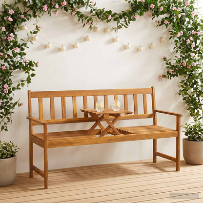 Tuinbank 158 x 55 x 89 cm Massief Acaciahout Naturel