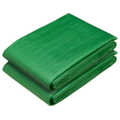 Zeil met Oogjes 2 st Groen 1,5 x 5 m 260 gsm PE