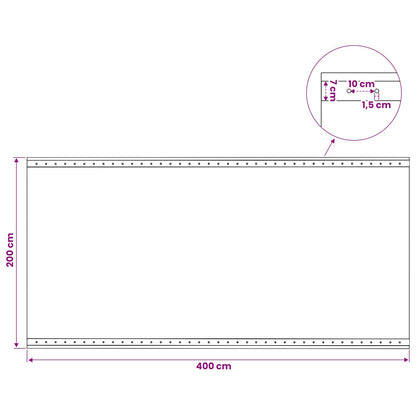 Zeil met Oogjes 2 st Groen 2 x 4 m 260 gsm PE