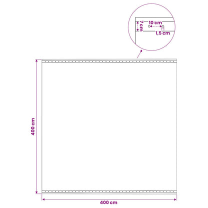 Zeil met Oogjes 2 st Groen 4 x 4 m 260 gsm PE