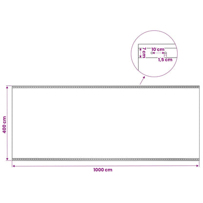 Zeil met Oogjes 2 st Groen 4 x 10 m 260 gsm PE