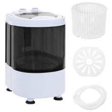 Mini Wasmachine met Enkele Wasbak 2,6 kg Zwart en Wit