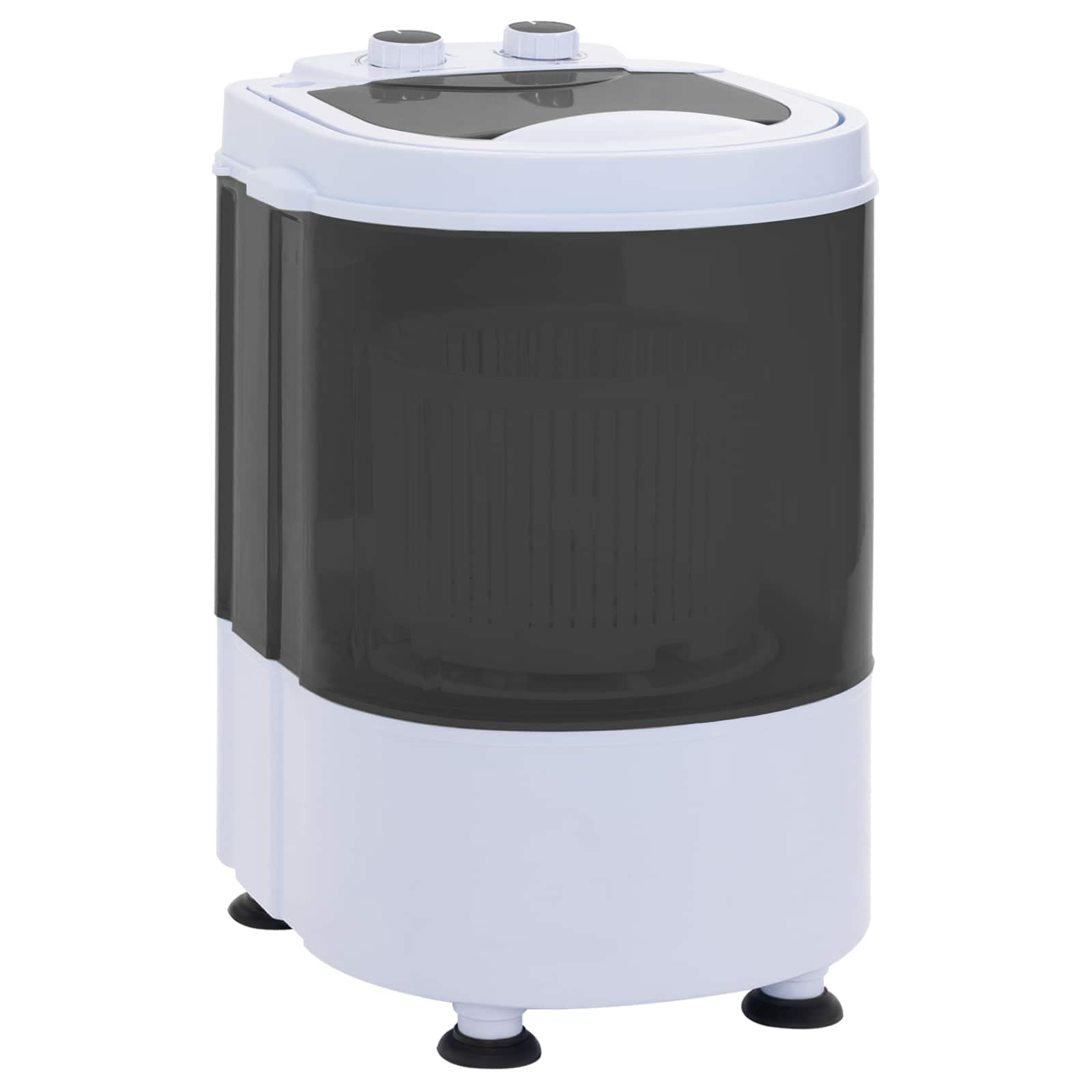 Mini Wasmachine met Enkele Wasbak 2,6 kg Zwart en Wit