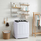 Mini Wasmachine met Twin Tub 3,6 kg Zwart en Wit