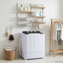 Mini Wasmachine met Twin Tub 3,6 kg Zwart en Wit