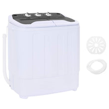 Mini Wasmachine met Twin Tub 3,6 kg Zwart en Wit