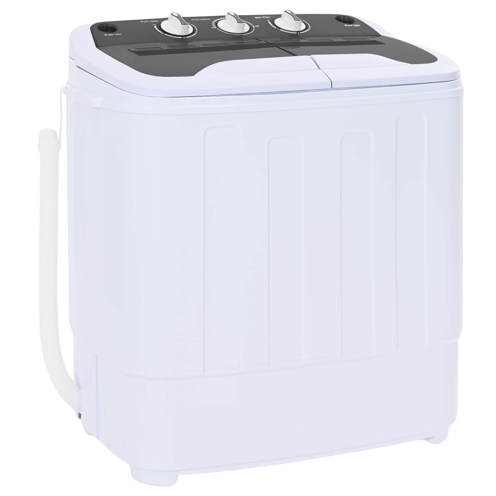 Mini Wasmachine met Twin Tub 3,6 kg Zwart en Wit
