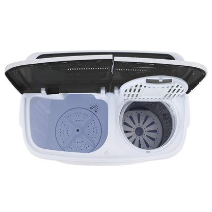 Mini Wasmachine met Twin Tub 3,6 kg Zwart en Wit