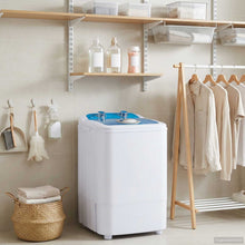 Mini Wasmachine met Enkele Wasbak 4,6 kg Blauw en Wit