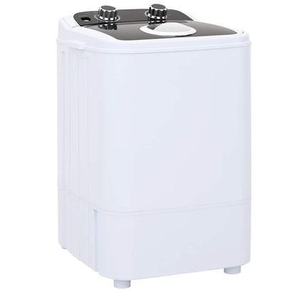 Mini Wasmachine met Enkele Wasbak 4,6 kg Zwart en Wit