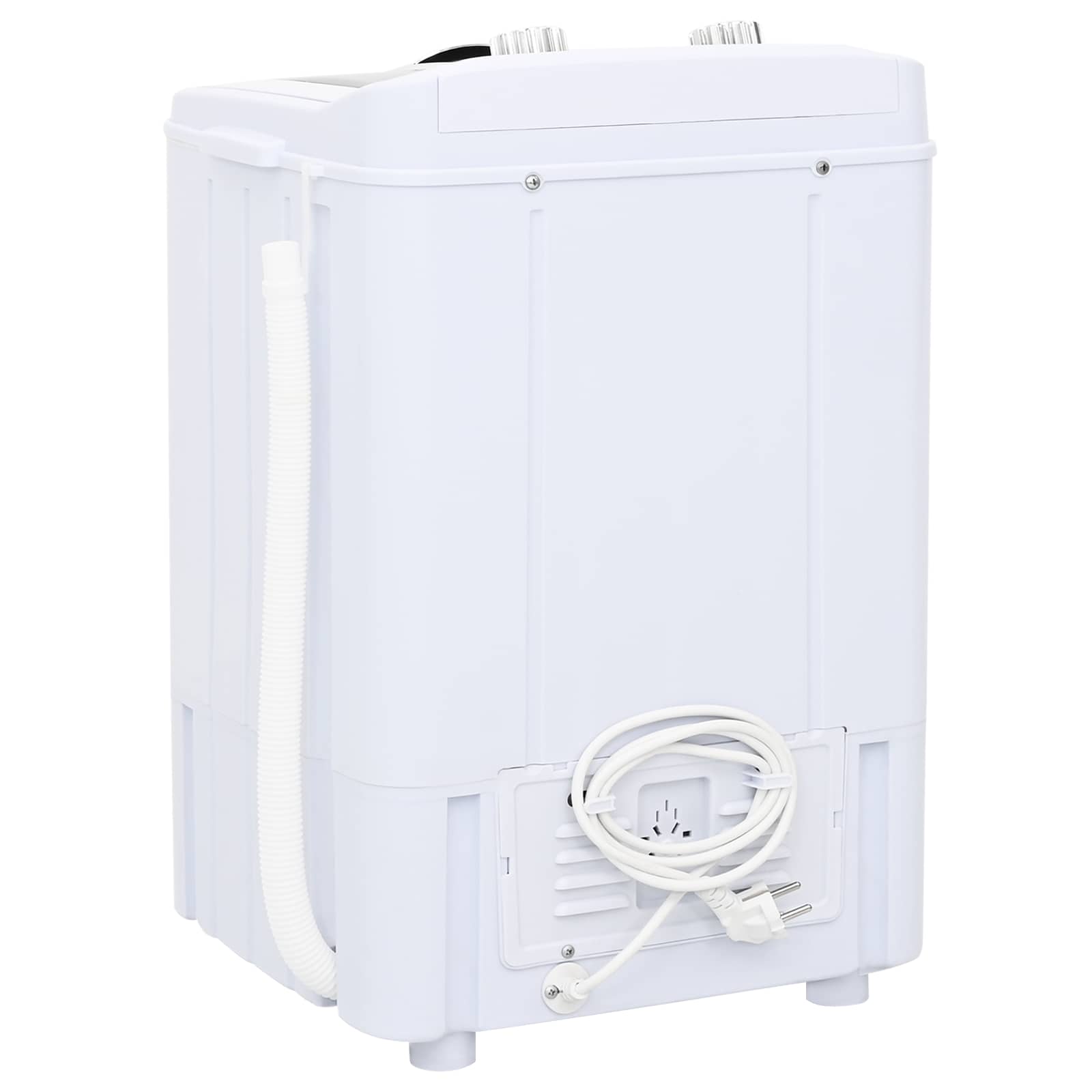 Mini Wasmachine met Enkele Wasbak 4,6 kg Zwart en Wit