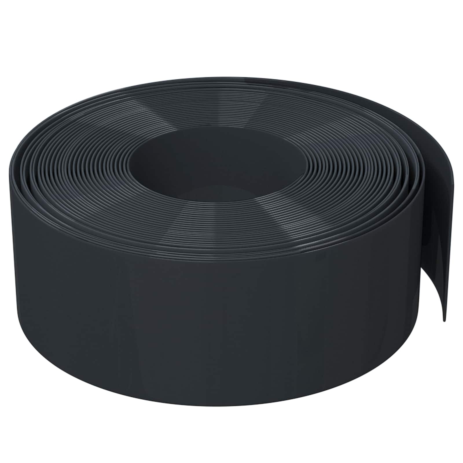 Gazonrand 25 m 20 cm PE Zwart