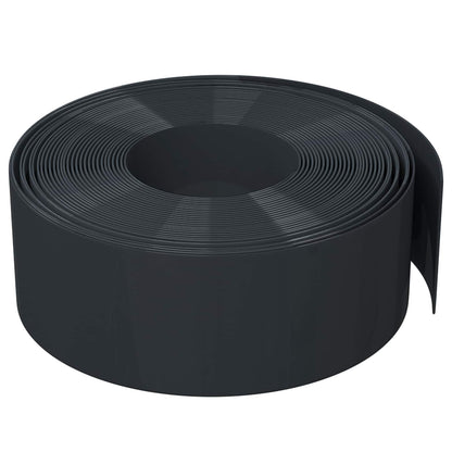 Gazonrand 25 m 20 cm PE Zwart