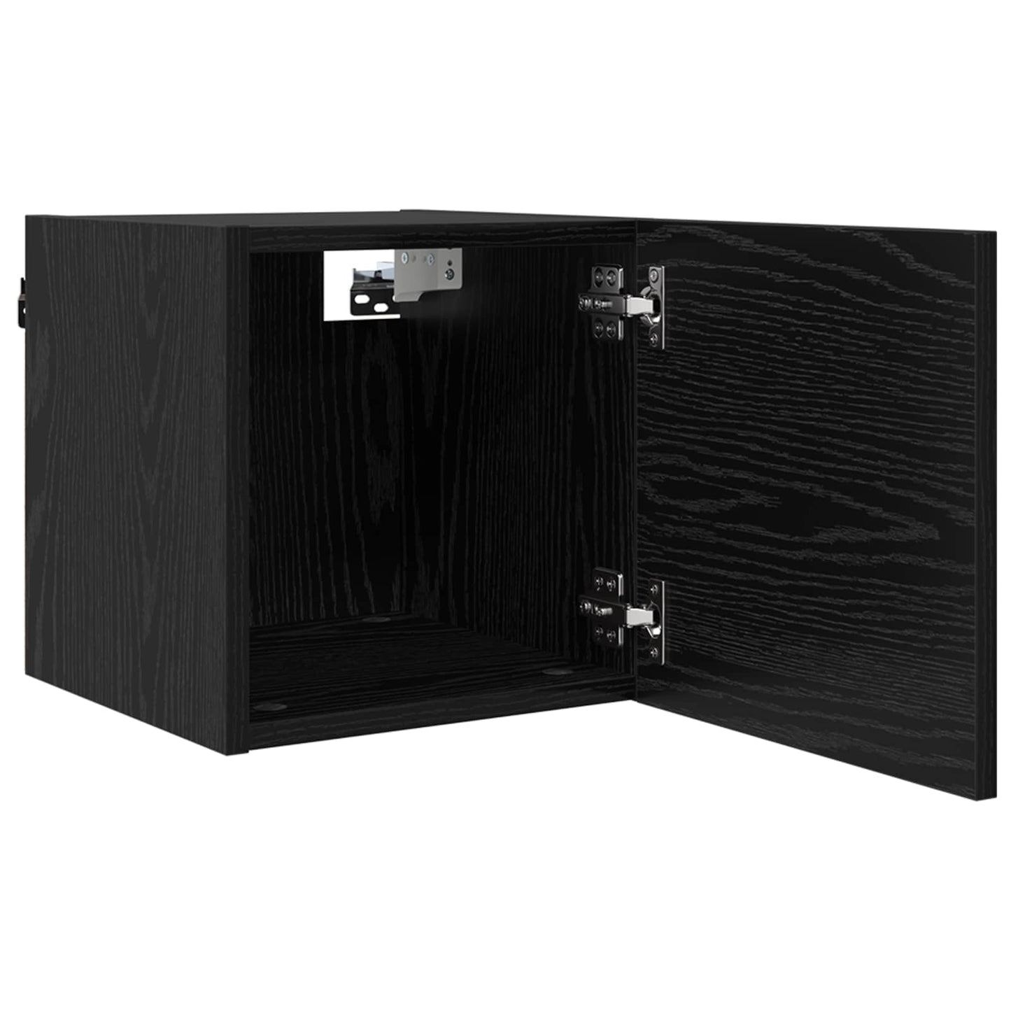 Wandgemonteerde TV-kast 4 pcs Zwart eiken 30,5 x 30 x 30 cm