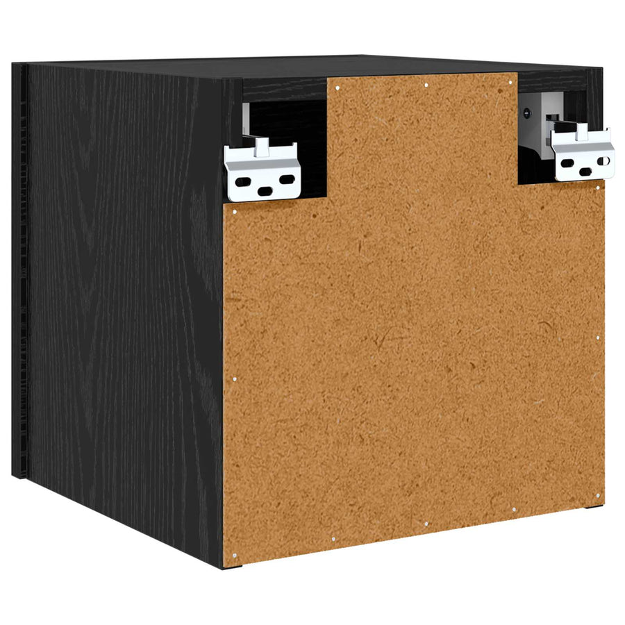 Wandgemonteerde TV-kast 4 pcs Zwart eiken 30,5 x 30 x 30 cm
