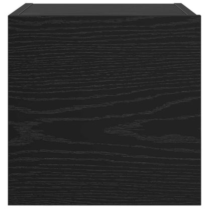 Wandgemonteerde TV-kast 4 pcs Zwart eiken 30,5 x 30 x 30 cm