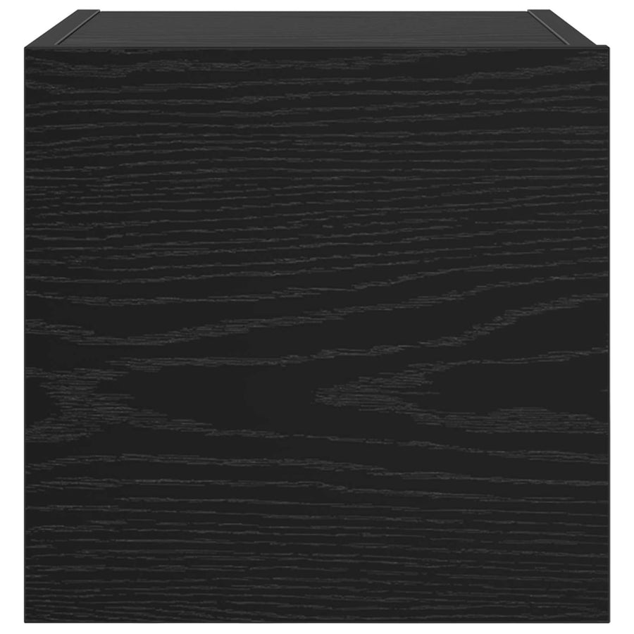 Wandgemonteerde TV-kast 4 pcs Zwart eiken 30,5 x 30 x 30 cm