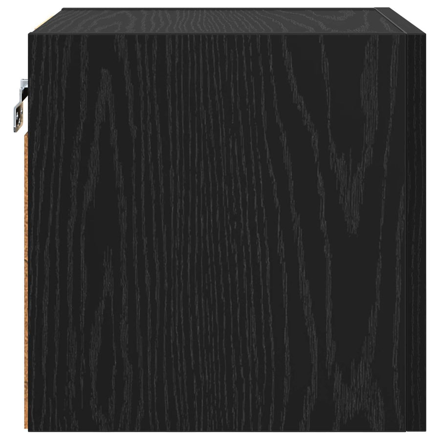 Wandgemonteerde TV-kast 4 pcs Zwart eiken 30,5 x 30 x 30 cm