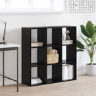 Black oak bookcase 102 x 32 x 102 cm