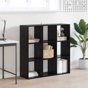 Boekenkast zwart eiken 102x32x102 cm