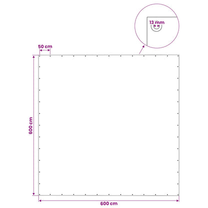 Zeil met Oogjes Groen 6 x 6 m 140 gsm PE