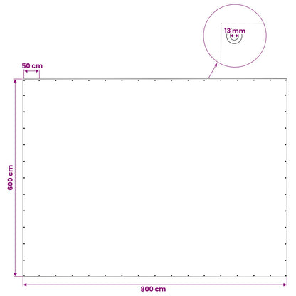Zeil met Oogjes Groen 6 x 8 m 140 gsm PE