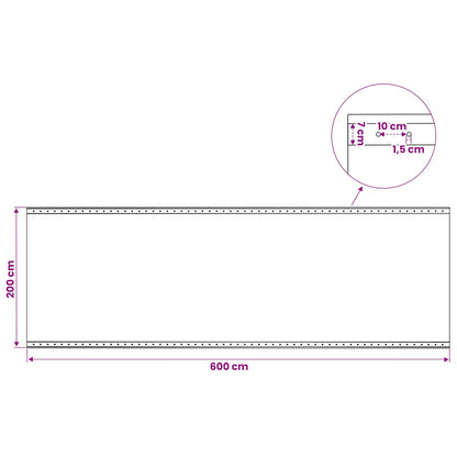 Zeil met Oogjes Groen 2 x 6 m 260 gsm PE