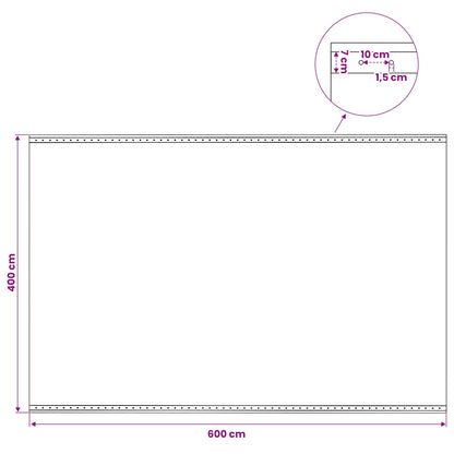 Zeil met Oogjes Groen 4 x 6 m 260 gsm PE