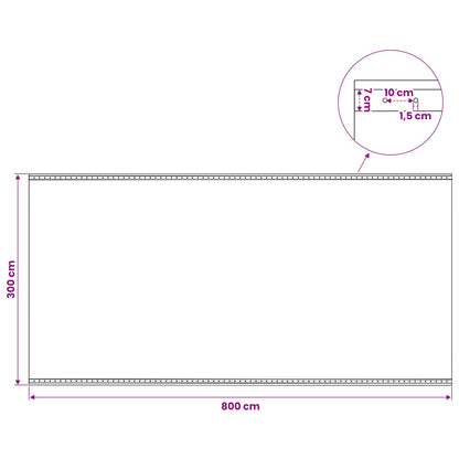 Zeil met Oogjes Groen 4 x 8 m 260 gsm PE