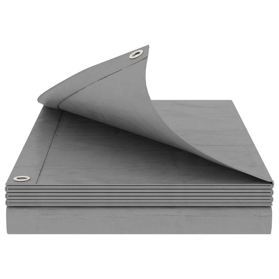 Zeil met Oogjes Lichtgrijs 6 x 6 m 260 gsm PE