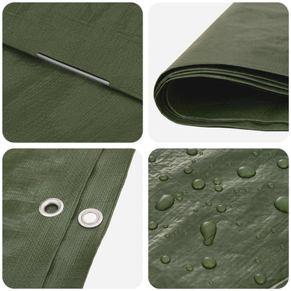 Zeil met Oogjes Groen 3 x 5 m 90 gsm PE
