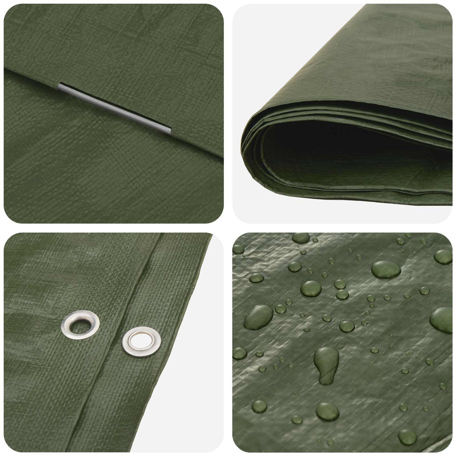 Zeil met Oogjes Groen 6 x 8 m 90 gsm PE