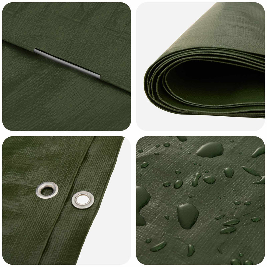 Zeil met Oogjes Groen 8 x 12 m 260 gsm PE