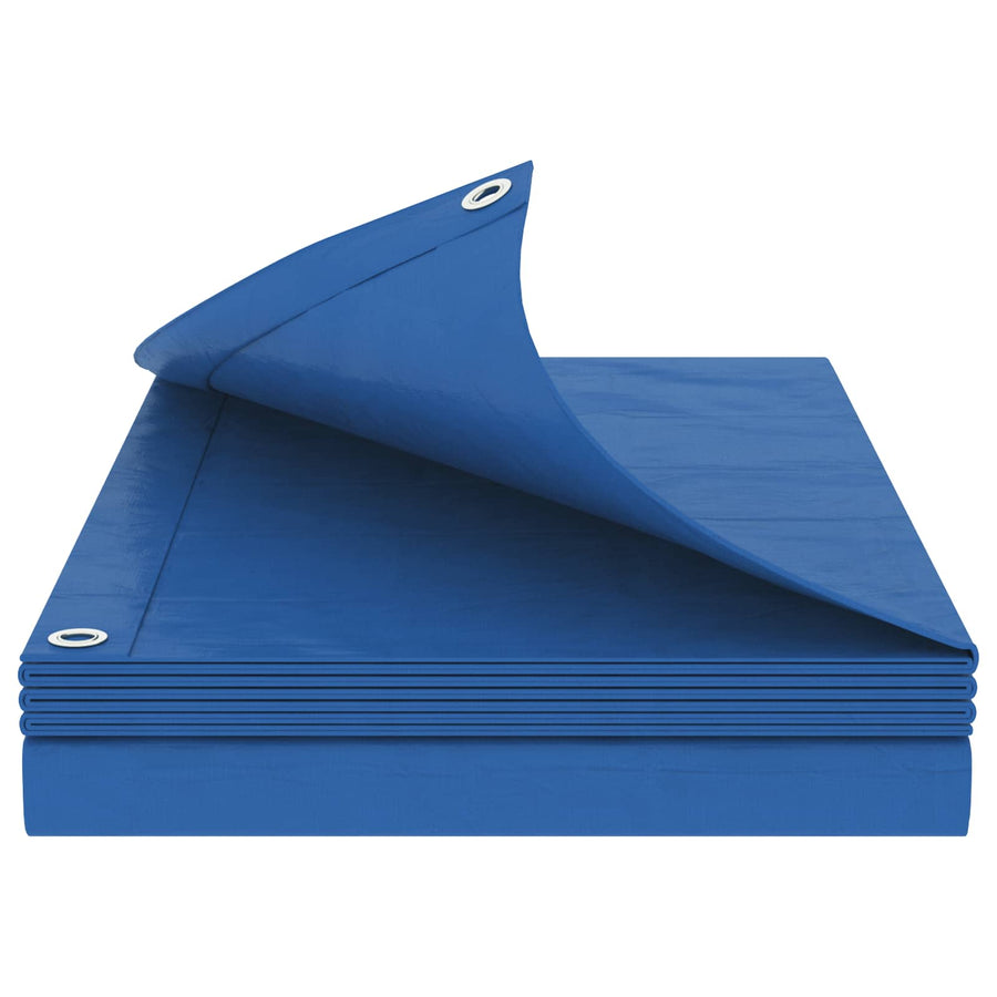 Zeil met Oogjes Blauw 6 x 12 m 180 g / m² PE