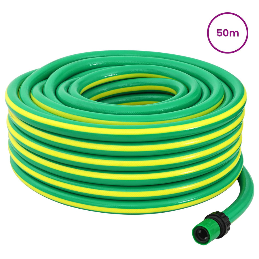 Tuinslang 5-Lags Groen en Geel 1 / 2'' 50 m PVC