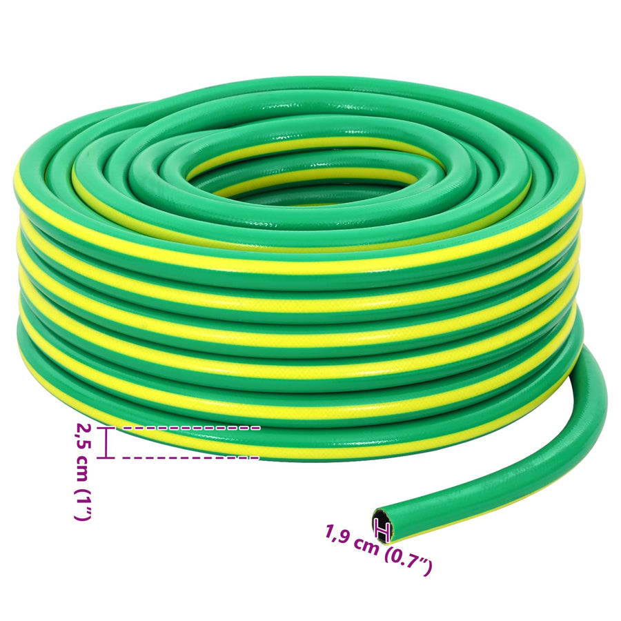 Tuinslang 5-Lags Groen en Geel 3 / 4'' 30 m PVC