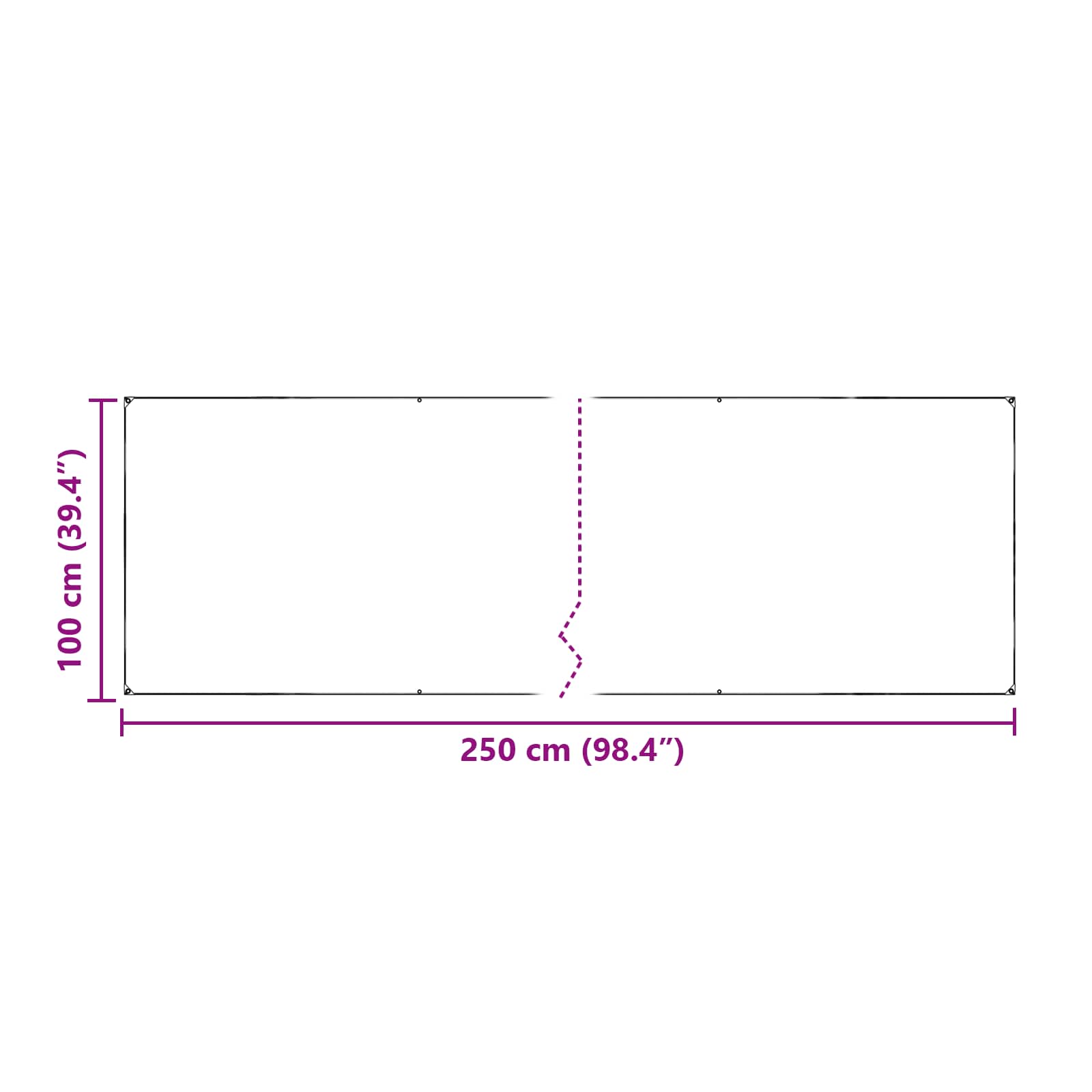 Zeildoek Doorzichtig 2,5 x 1 m PE