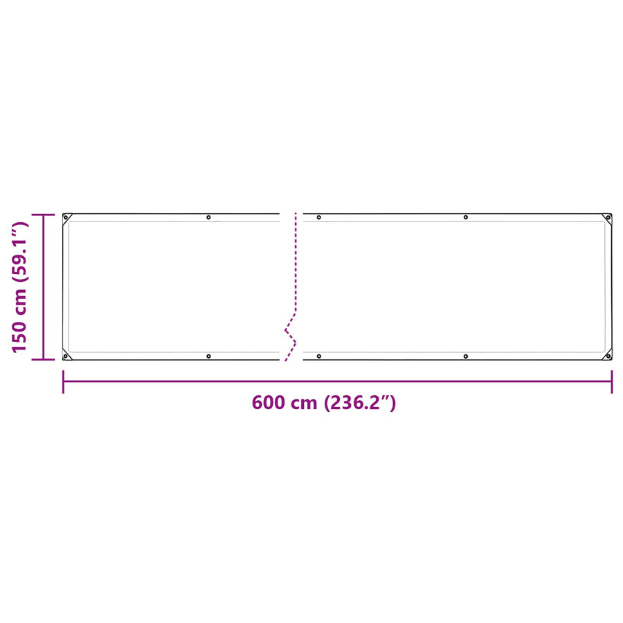 Zeildoek Doorzichtig 6 x 1,5 m PE