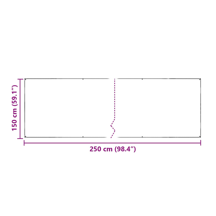 Zeildoek Doorzichtig 2,5 x 1,5 m PE