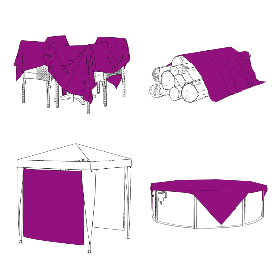 Zeildoek Doorzichtig 2,5 x 1 m PE