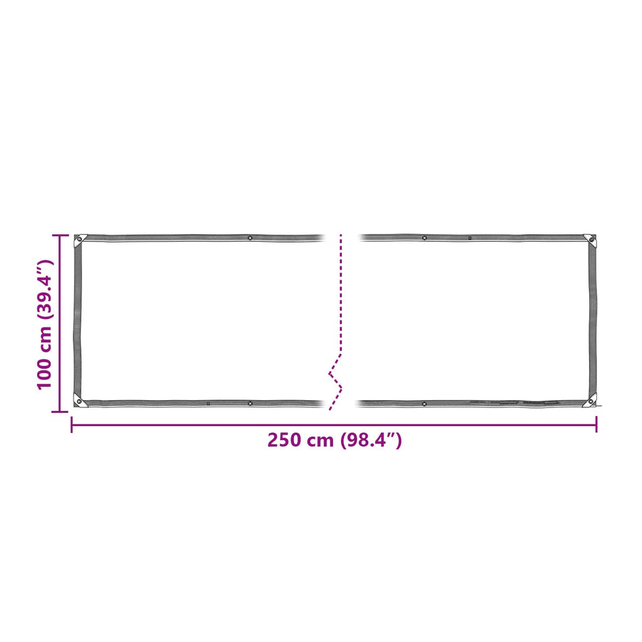 Zeildoek Doorzichtig 2,5 x 1 m PE