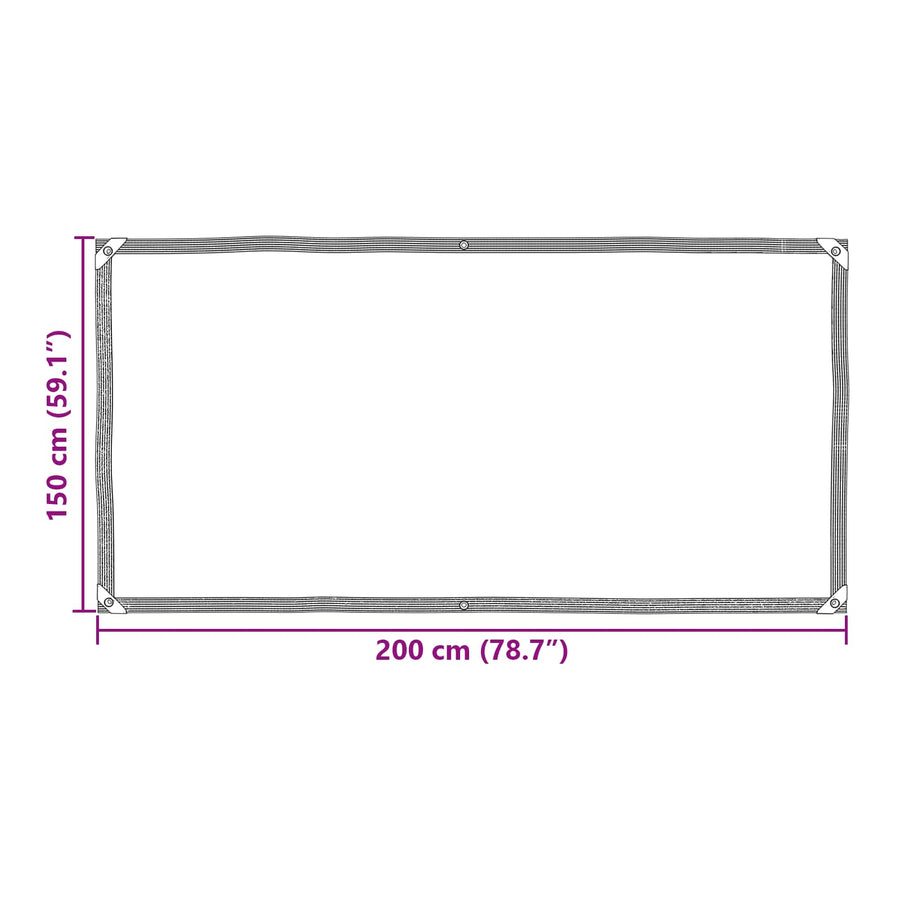 Zeildoek Doorzichtig 2 x 1,5 m PE
