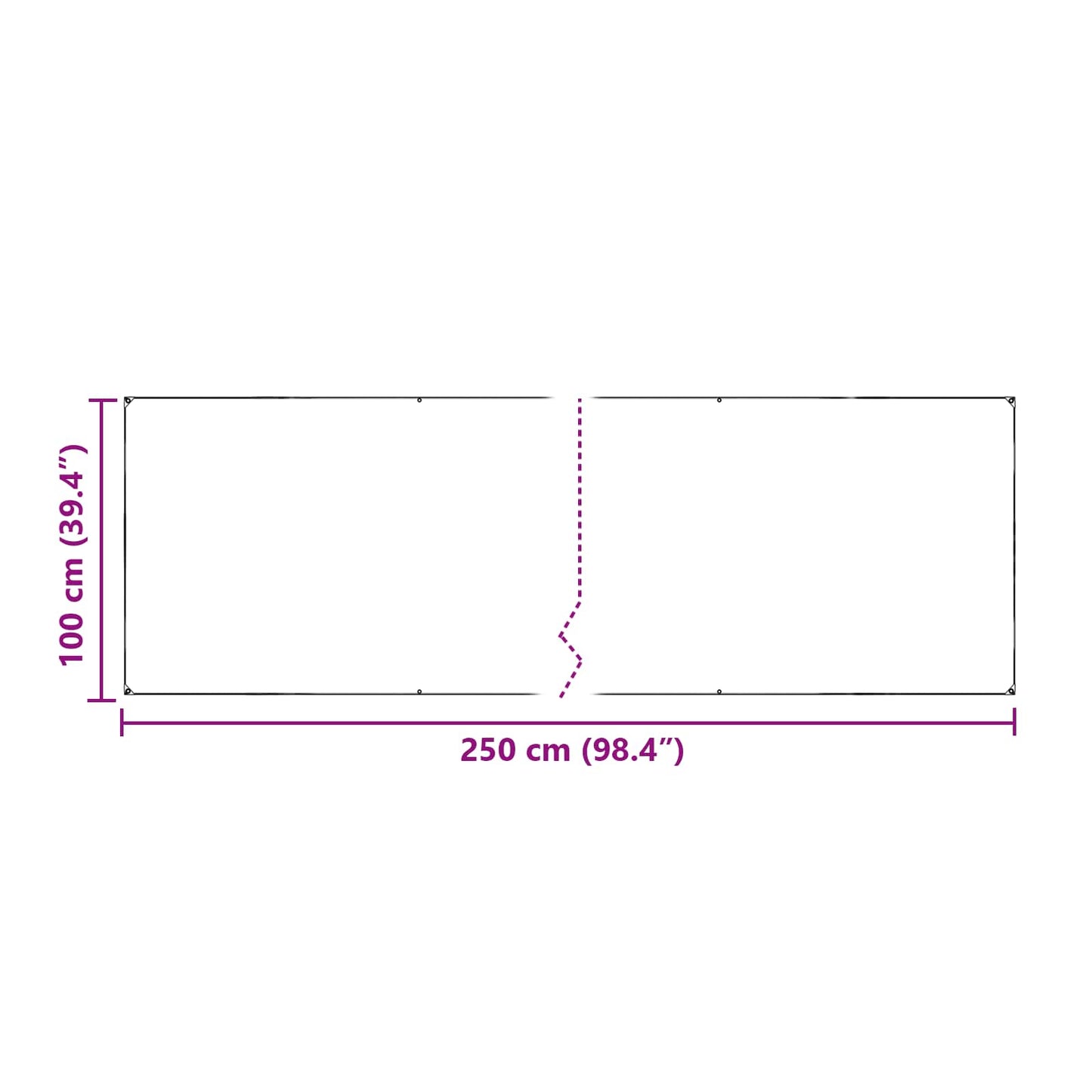 Zeildoek 350 gsm Doorzichtig 2,5 x 1 m PVC