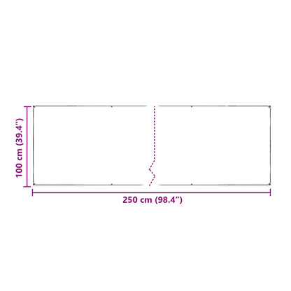 Zeildoek 350 gsm Doorzichtig 2,5 x 1 m PVC