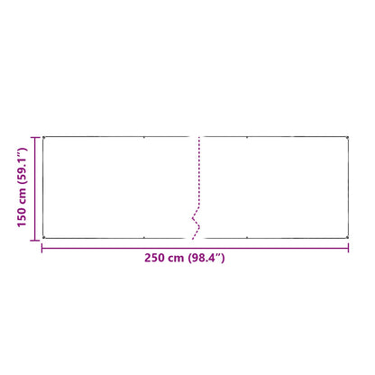 Zeildoek 350 gsm Doorzichtig 2,5 x 1,5 m PVC