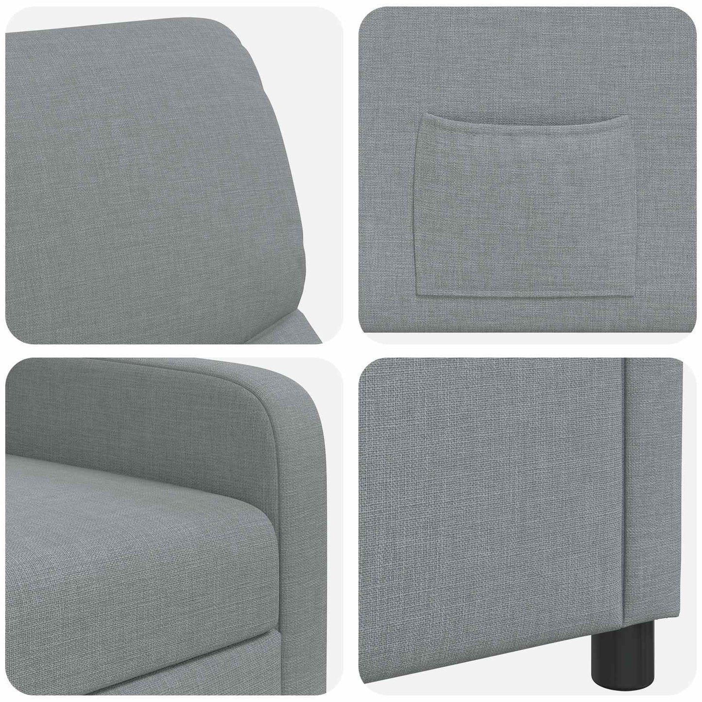 Relaxfauteuil Lichtgrijs Stof