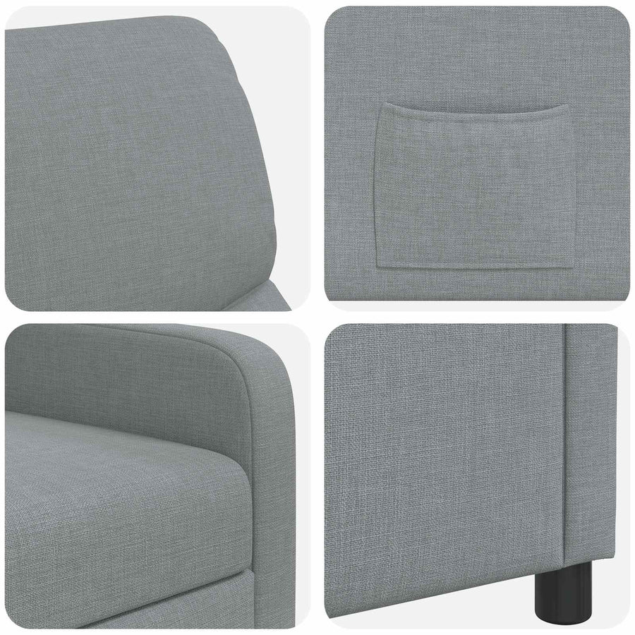 Relaxfauteuil Lichtgrijs Stof